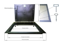 Напольный люк Стелс-У 800х1900п уголок утепленный схемы